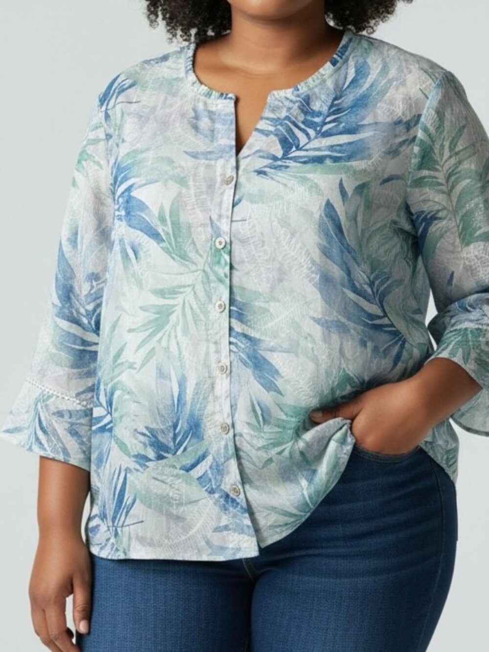 Alfred Dunner St. Augustine Button Down Top 3XL